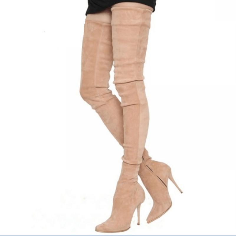 Brand Stretch Suede Leather Thigh High Heels boots Women Winter Boots Stiletto Heels Sexy Over the Knee Female Shoes Drop Ship, Cccx3 beige
Brand Stretch Suede Leather Thigh High Heels boots Women Winter Boots Stiletto Heels Sexy Over the Knee Female Shoes Drop Ship, Cccx3 beige