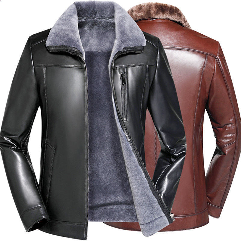 Genuine Leather Jacket Men Winter Jacket Real Sheepskin Coat for Men Real Wool Fur Liner Warm Jackets Chaqueta Hombre MY1803, Brown
Genuine Leather Jacket Men Winter Jacket Real Sheepskin Coat for Men Real Wool Fur Liner Warm Jackets Chaqueta Hombre MY1803, Brown