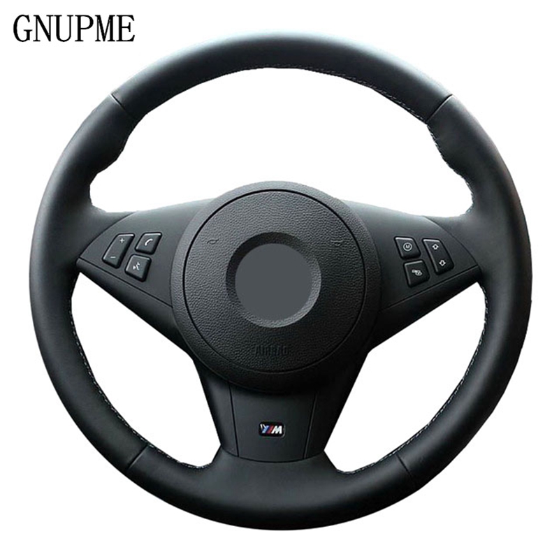 GNUPME DIY Black Hand sewing Genuine Leather Car Steering Wheel Cover for BMW E60 E63 E64 M5 2005 2007 2008 M6 2007
GNUPME DIY Black Hand sewing Genuine Leather Car Steering Wheel Cover for BMW E60 E63 E64 M5 2005 2007 2008 M6 2007