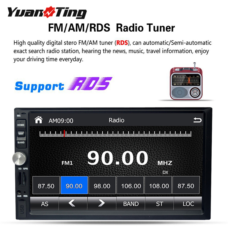 YuanTing 7" Double Din Car Stereo Audio Bluetooth MP5 Player USB FM Multimedia Radio IR Backup Camera with Steering Wheel Remote car dvd
YuanTing 7" Double Din Car Stereo Audio Bluetooth MP5 Player USB FM Multimedia Radio IR Backup Camera with Steering Wheel Remote car dvd
