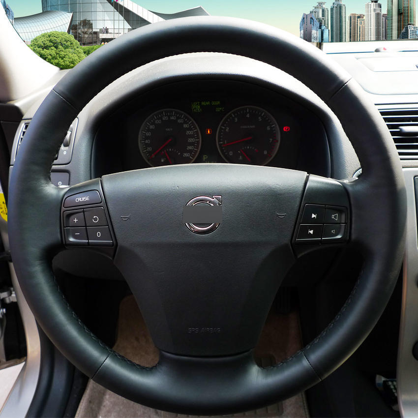 Black Faux Leather DIY Hand-stitched Car Steering Wheel Cover for Volvo S40 2004-2012 V50 2005-2011 C30 2010-2013 car accessories
Black Faux Leather DIY Hand-stitched Car Steering Wheel Cover for Volvo S40 2004-2012 V50 2005-2011 C30 2010-2013 car accessories