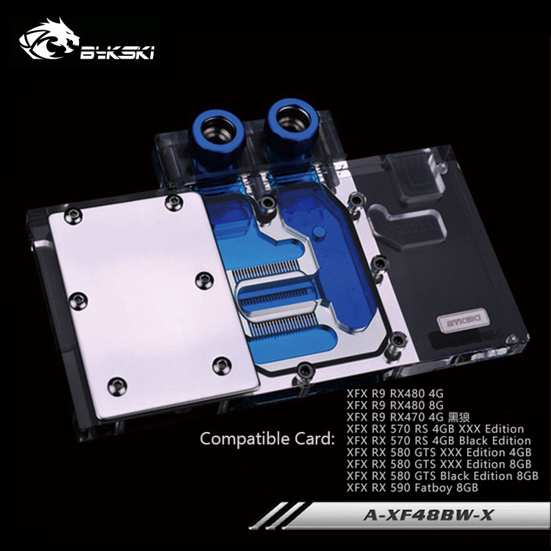 Bykski GPU Watercooler For XFX R9 RX480 R9 RX470 XFX580 .Full Cover Water Cooling Block,Support M/B Control, A-XF48BW-X
Bykski GPU Watercooler For XFX R9 RX480 R9 RX470 XFX580 .Full Cover Water Cooling Block,Support M/B Control, A-XF48BW-X