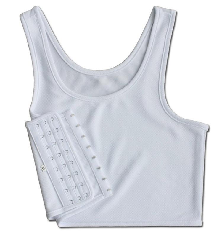 Sport Bra Top Tight Chest Binder Tank Top Adjustable Body Sculpting Sport Bras Chest Vest for Les Gym Running Yoga Bras