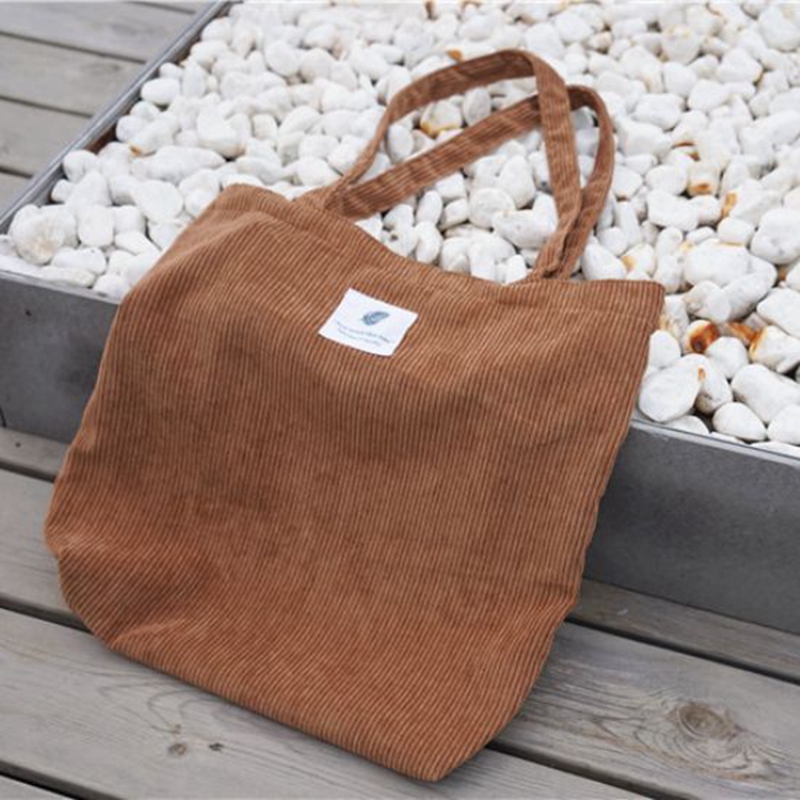 Female Canvas Cloth Shoulder Bags Women Corduroy Shopping Bag Environmental Storage Handbag Reusable Foldable Eco Grocery Totes, White
Female Canvas Cloth Shoulder Bags Women Corduroy Shopping Bag Environmental Storage Handbag Reusable Foldable Eco Grocery Totes, White