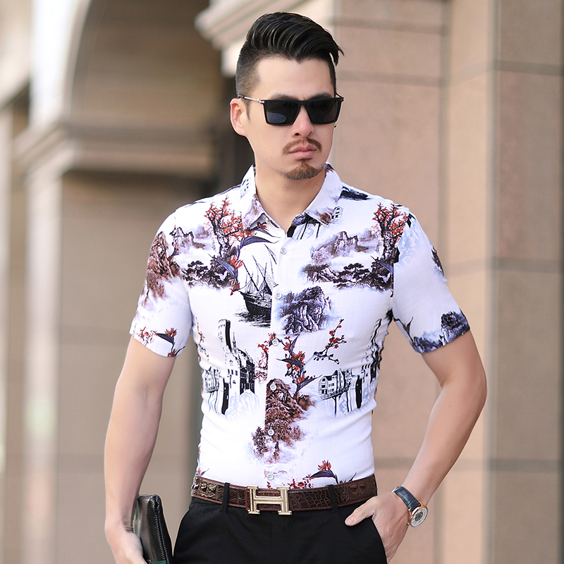Chinese Style Short-sleeved Flower Shirt men Large Size S-7XL Loose Men Shirt Summer Cotton Linen Shirts Man, Blue
Chinese Style Short-sleeved Flower Shirt men Large Size S-7XL Loose Men Shirt Summer Cotton Linen Shirts Man, Blue