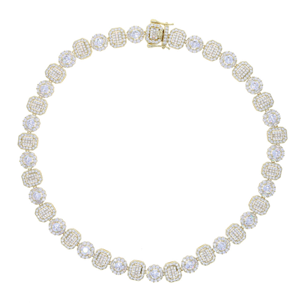 41cm Goth Chains Tennis Necklace Zirconia Stones Chain Necklaces For Women Engagement Wedding Party Choker Jewelry Accessory Halloween gifts