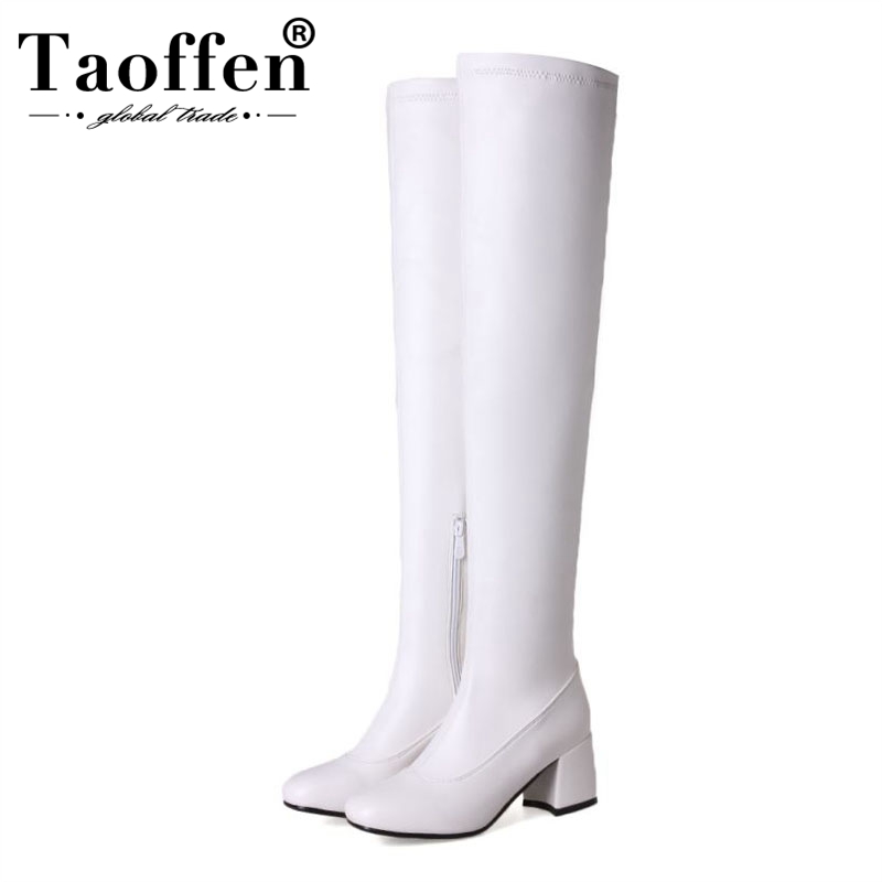 Taoffen Plus Size 32-46 Over Knee Boots Women Winter High Heels Stretch Shoes Women Vintage Square Toe Warm Thigh High Boots, Black
Taoffen Plus Size 32-46 Over Knee Boots Women Winter High Heels Stretch Shoes Women Vintage Square Toe Warm Thigh High Boots, Black