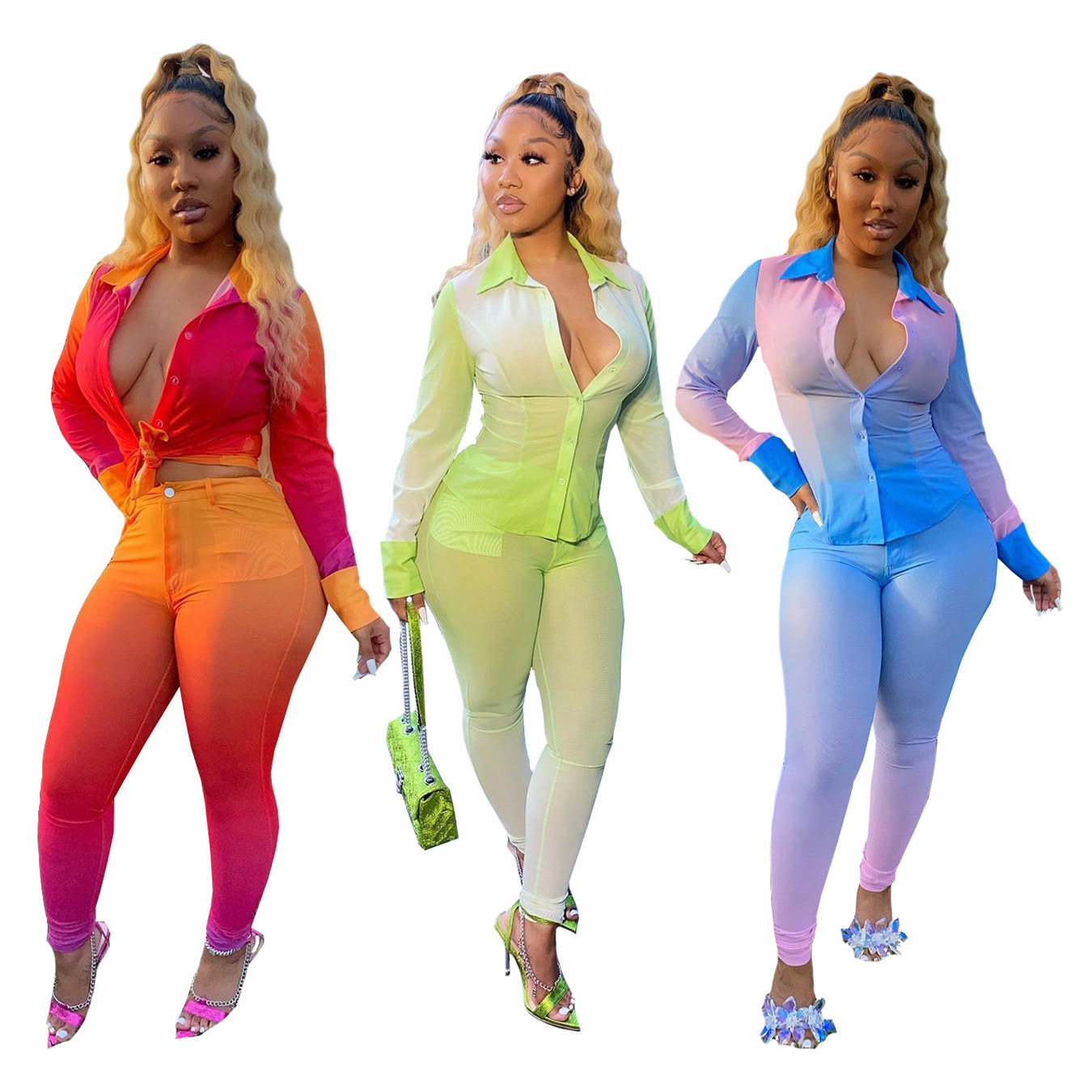 Women fall winter casual shirts pants clothing gardual S-2XL tracksuit cardigan long-sleeved shirt pant Suit 2 piece set, Red
Women fall winter casual shirts pants clothing gardual S-2XL tracksuit cardigan long-sleeved shirt pant Suit 2 piece set, Red