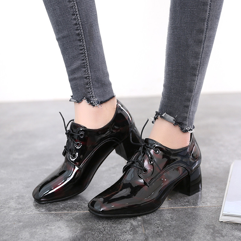 Quality Spring Patent Leather Women's Heels Pumps Shoe Sexy Block Heels Oxford Shoes For Women Fashion Lace-up Party shoes Woman, Green
Quality Spring Patent Leather Women's Heels Pumps Shoe Sexy Block Heels Oxford Shoes For Women Fashion Lace-up Party shoes Woman, Green