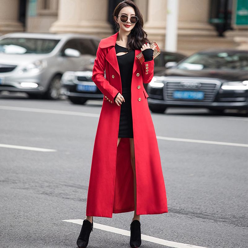 Women 2020 Autumn Winter New Fashion Classic Double Breasted Long Trench Coat Female Waterproof Raincoat Business Outerwear R23, Black
Women 2020 Autumn Winter New Fashion Classic Double Breasted Long Trench Coat Female Waterproof Raincoat Business Outerwear R23, Black