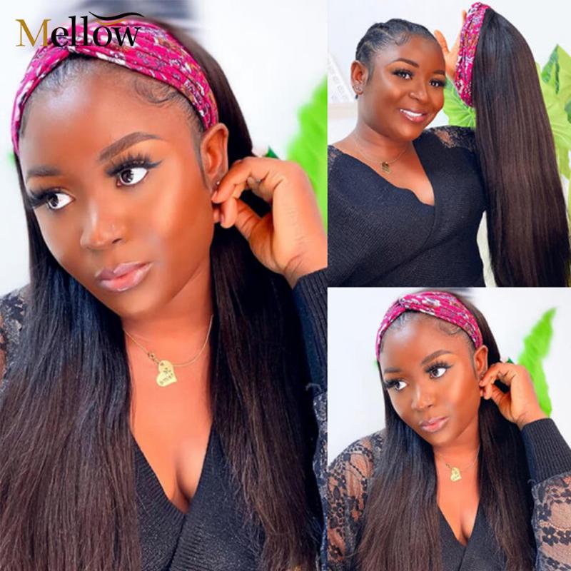 Headband Human Hair Wig Straight None Lace Front Wigs Glueless Brizilian Virgin Hair Machine Made Headband Wig for Black Women, As pic
Headband Human Hair Wig Straight None Lace Front Wigs Glueless Brizilian Virgin Hair Machine Made Headband Wig for Black Women, As pic