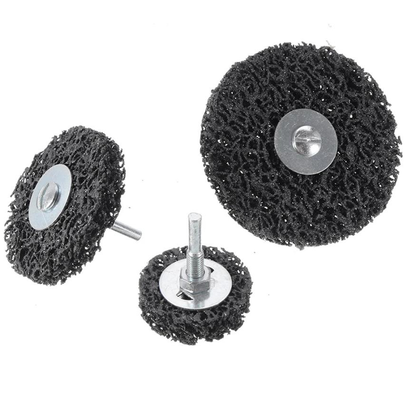 

6mm X 50/75/100mm Shank Black Diamond Grinding Discs with Rod Rust Removal Paint Polishing Peeling Sanding Wheel