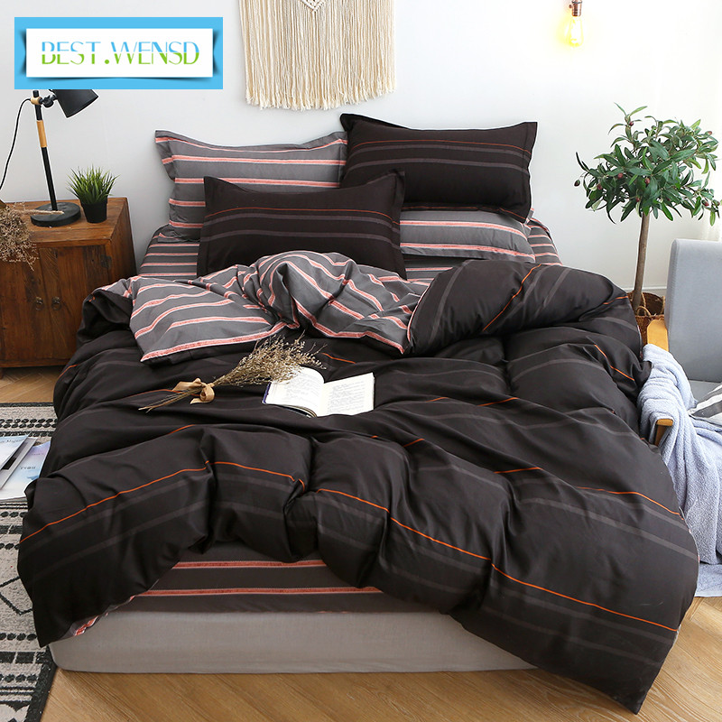 BEST.WENSD New Stripes comforter bedding set duvet cover+Fitted Sheet +pillowcase luxury bed sets kid single size bedspread, As picture
BEST.WENSD New Stripes comforter bedding set duvet cover+Fitted Sheet +pillowcase luxury bed sets kid single size bedspread, As picture