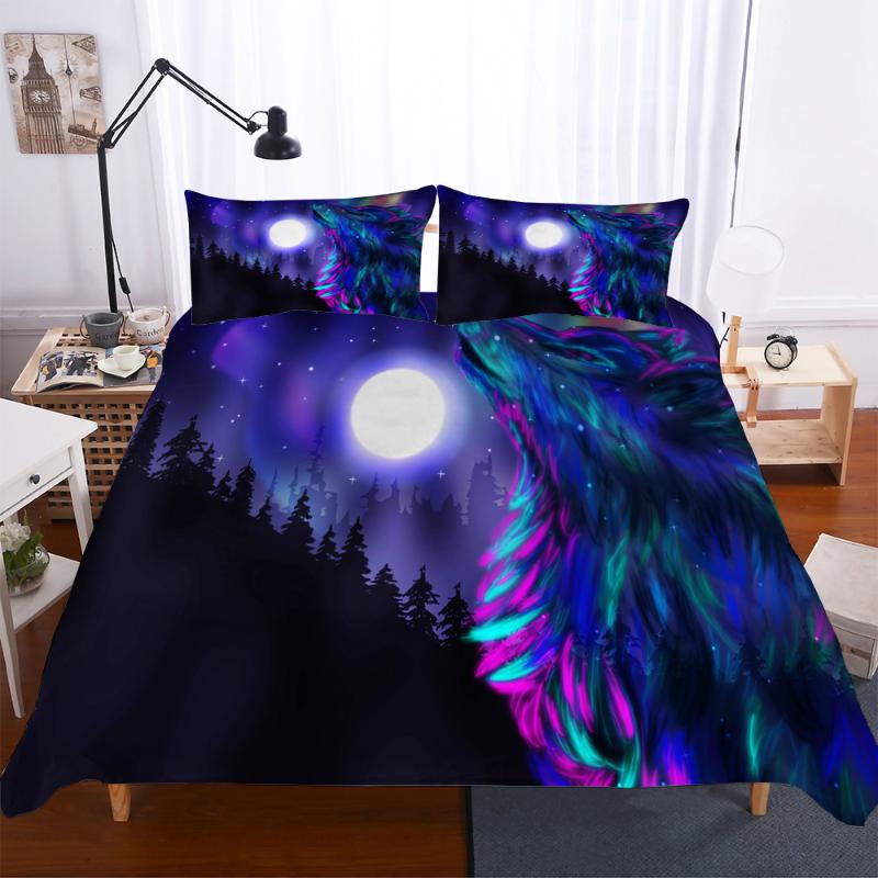 Complete Double Bed Duvet Cover Night Wolf Howling Purple Printed Bedding Clothes for Adult with Pillowcases King Single Size
Complete Double Bed Duvet Cover Night Wolf Howling Purple Printed Bedding Clothes for Adult with Pillowcases King Single Size
