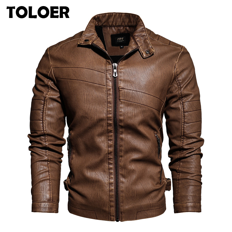Spring Mens Leather Jacket New Arrival Fashion Vintage Leather Coat Men Stand Collar Military Bomber Jacket Male chaqueta hombre CX200820, Black;brown
Spring Mens Leather Jacket New Arrival Fashion Vintage Leather Coat Men Stand Collar Military Bomber Jacket Male chaqueta hombre CX200820, Black;brown