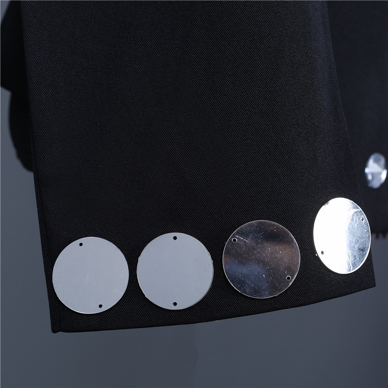 New Style Casual Men Suit Glitter Sequins Gold Men Lens Lattice Suit Personality Punk Suit Men Jacket
