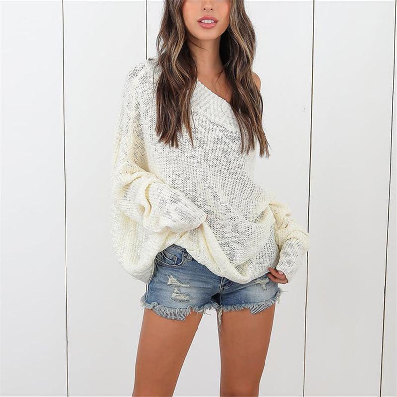 Neck Sweaters Fashion Long Sleeve Loose Sweaters Designers Women Clothes Winter Womens Apparel Sexy Womens Slash, White;black
Neck Sweaters Fashion Long Sleeve Loose Sweaters Designers Women Clothes Winter Womens Apparel Sexy Womens Slash, White;black