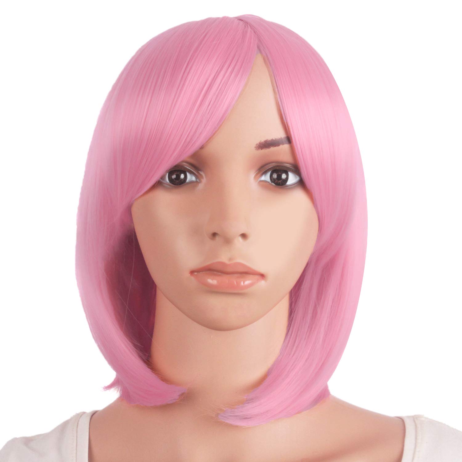 Fashion 30cm/12" Side Bangs Synthetic Synthetic Straight Short Wig (Black)