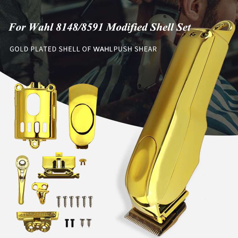 For Wahl 8148/8591 Clipper ABS Modified Shell Trimmer Front Bottom Cover Tool Accessories Gradient Electroplated Gold G0717
For Wahl 8148/8591 Clipper ABS Modified Shell Trimmer Front Bottom Cover Tool Accessories Gradient Electroplated Gold G0717