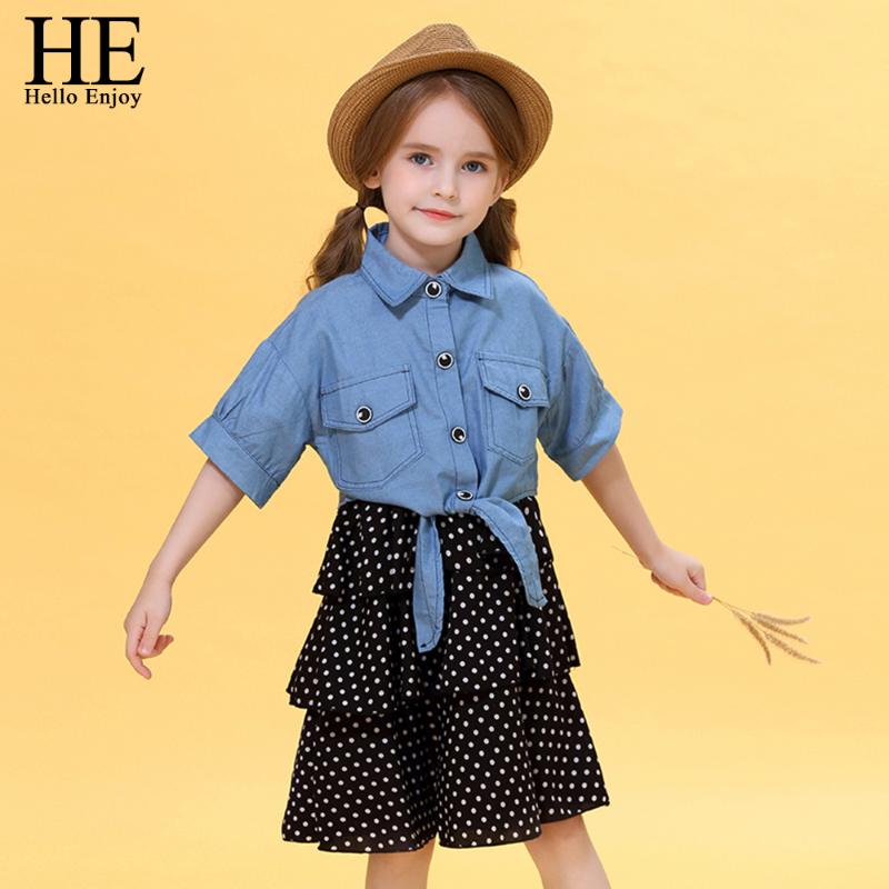 HE Hello Enjoy Baby Girls Spring Clothes Sets Bow Polka Dot Suspender Skirt + Denim Jacket Toddler Kids Children Cute Clothing, L9379
HE Hello Enjoy Baby Girls Spring Clothes Sets Bow Polka Dot Suspender Skirt + Denim Jacket Toddler Kids Children Cute Clothing, L9379