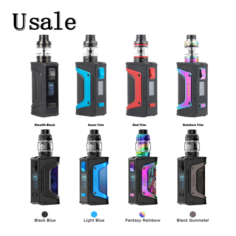 Geekvape Aegis Legend Kit with 5ml Aero Mesh Tank 4ml Aero Mesh Tank 200W IP67 Waterproof Shockproof Dustproof Mod 100% Original, Rainbow trim
Geekvape Aegis Legend Kit with 5ml Aero Mesh Tank 4ml Aero Mesh Tank 200W IP67 Waterproof Shockproof Dustproof Mod 100% Original, Rainbow trim