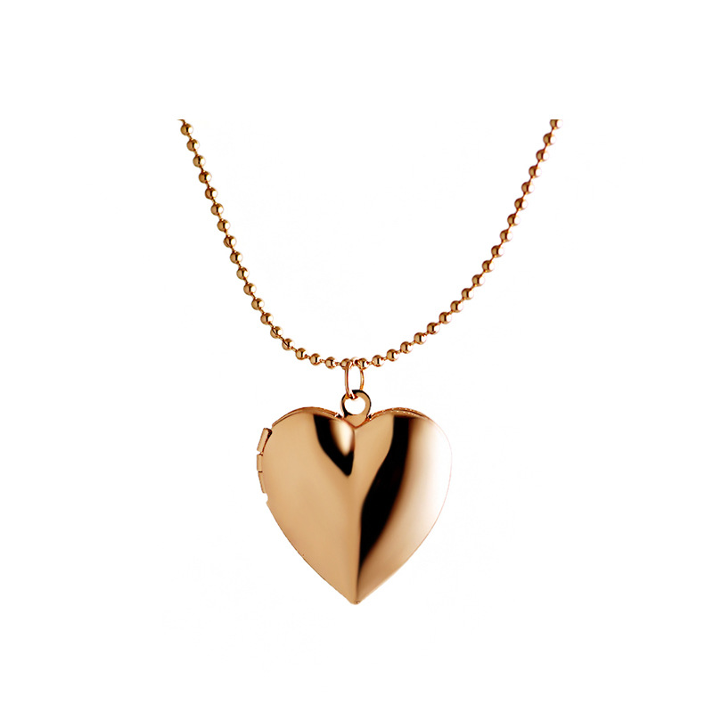 New Vintage Style Delicate 3 Color Stainless Steel Round Necklace Secret Hiding Place Photo Locket Heart Necklace Photos Box