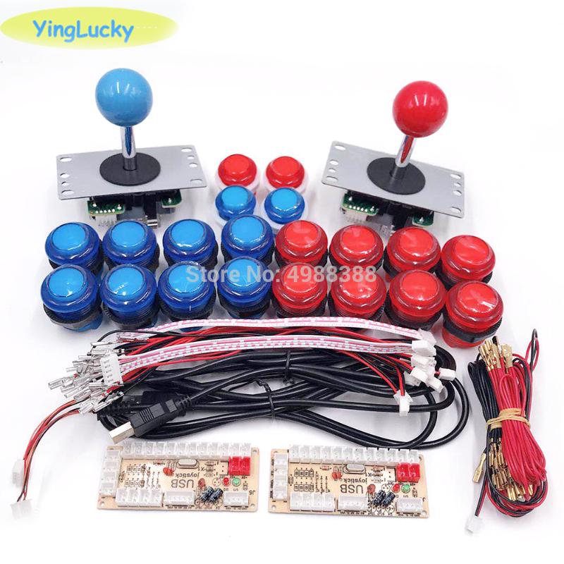 2 Players DIY Arcade Joystick Kits With 20 LED Arcade Buttons + 2 Copy SANWA Joysticks + USB Encoder Kit
2 Players DIY Arcade Joystick Kits With 20 LED Arcade Buttons + 2 Copy SANWA Joysticks + USB Encoder Kit