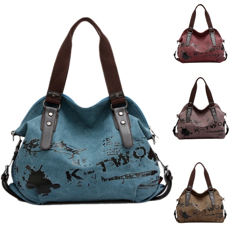 Letter Graffiti Canvas Sutdent Shoulder Bag gray brown blue Street Fashion Portable Tote Handbag
Letter Graffiti Canvas Sutdent Shoulder Bag gray brown blue Street Fashion Portable Tote Handbag