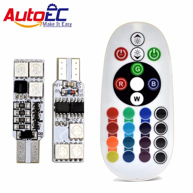 AutoEC 1 set T10 194 w5w RGB 6 SMD Multi Colors Changing LED Lamp Colorful Car Interior Light with Remote Control 16 colors, As pic
AutoEC 1 set T10 194 w5w RGB 6 SMD Multi Colors Changing LED Lamp Colorful Car Interior Light with Remote Control 16 colors, As pic