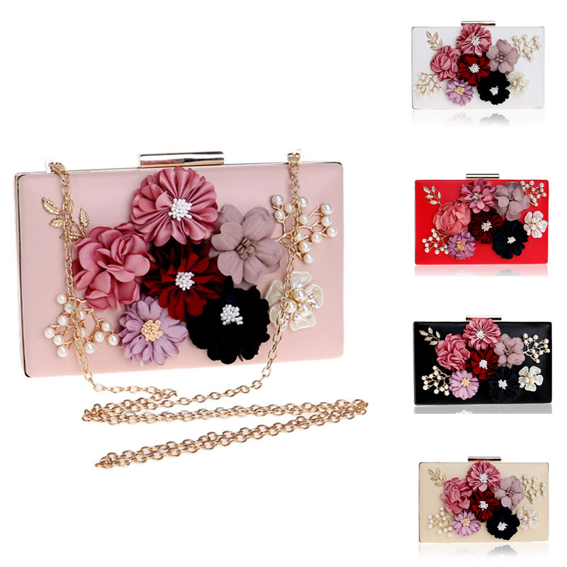 Fashion New Women Flowers Bag Female PU Chain Shoulder Handbags Mixed Color Metal Leather Evening Day Clutch Mini Purse Bags, Black
Fashion New Women Flowers Bag Female PU Chain Shoulder Handbags Mixed Color Metal Leather Evening Day Clutch Mini Purse Bags, Black
