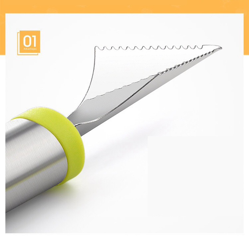 3pcs Creative Fruit Carving Knife Set Watermelon Baller Ice Cream Dig Ball Scoop Spoon Baller Diy Assorted Cold Dishes Tool