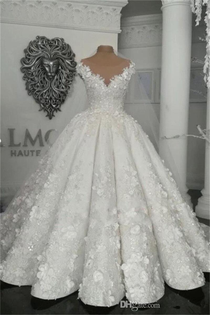 2020 Arabic Dubai Wedding Dresses Sheer 3D Floral Appliques Beads Plus Size Wedding Dress Princess Ball Gown Vestido De Novia, Purple
2020 Arabic Dubai Wedding Dresses Sheer 3D Floral Appliques Beads Plus Size Wedding Dress Princess Ball Gown Vestido De Novia, Purple