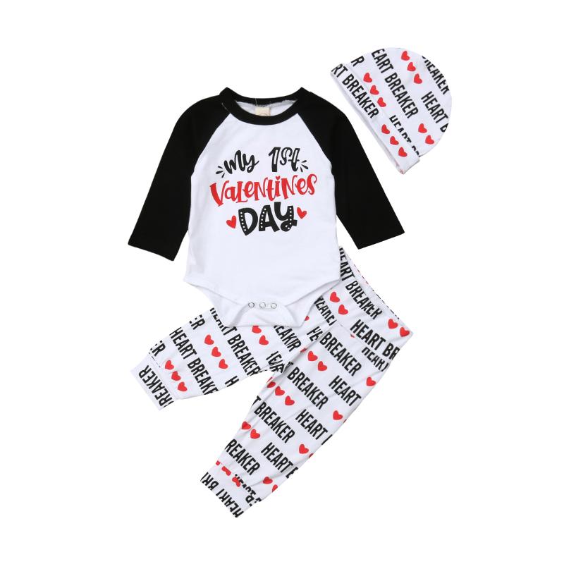 Baby Valentine 3Pcs Clothes Sets Newborn Toddler Babies Girl Boy Long Sleeve Bodysuit Tops+Letters Pants Hat Outfits Set 0-18M, As pic
Baby Valentine 3Pcs Clothes Sets Newborn Toddler Babies Girl Boy Long Sleeve Bodysuit Tops+Letters Pants Hat Outfits Set 0-18M, As pic