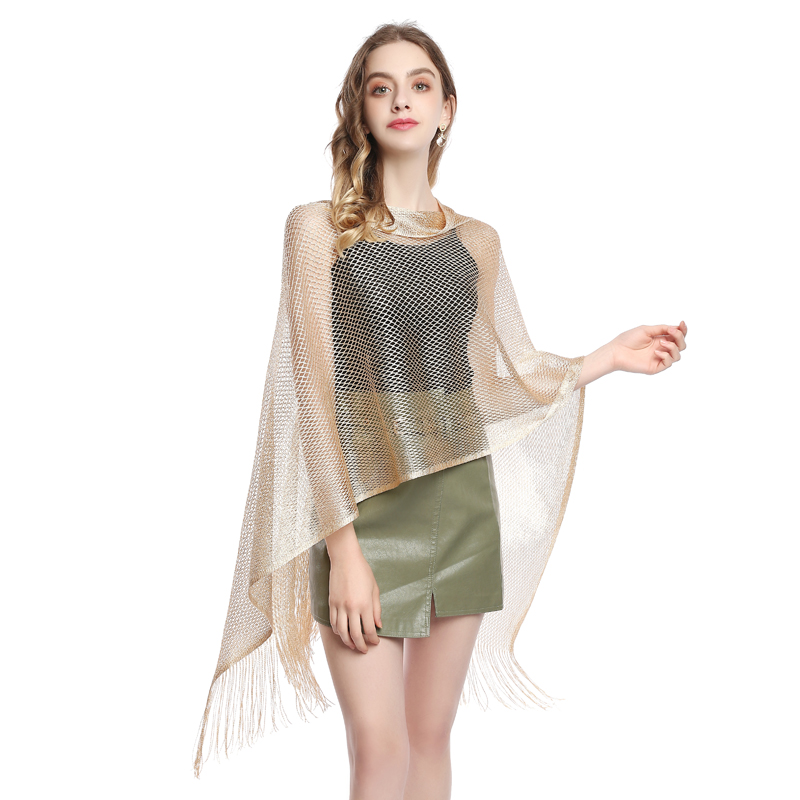 Women Lightweight Wedding Shawl Glitter Evening Party Scarf Metallic Cardigan Poncho Femme Prom Dress Stole With Fringe
Women Lightweight Wedding Shawl Glitter Evening Party Scarf Metallic Cardigan Poncho Femme Prom Dress Stole With Fringe