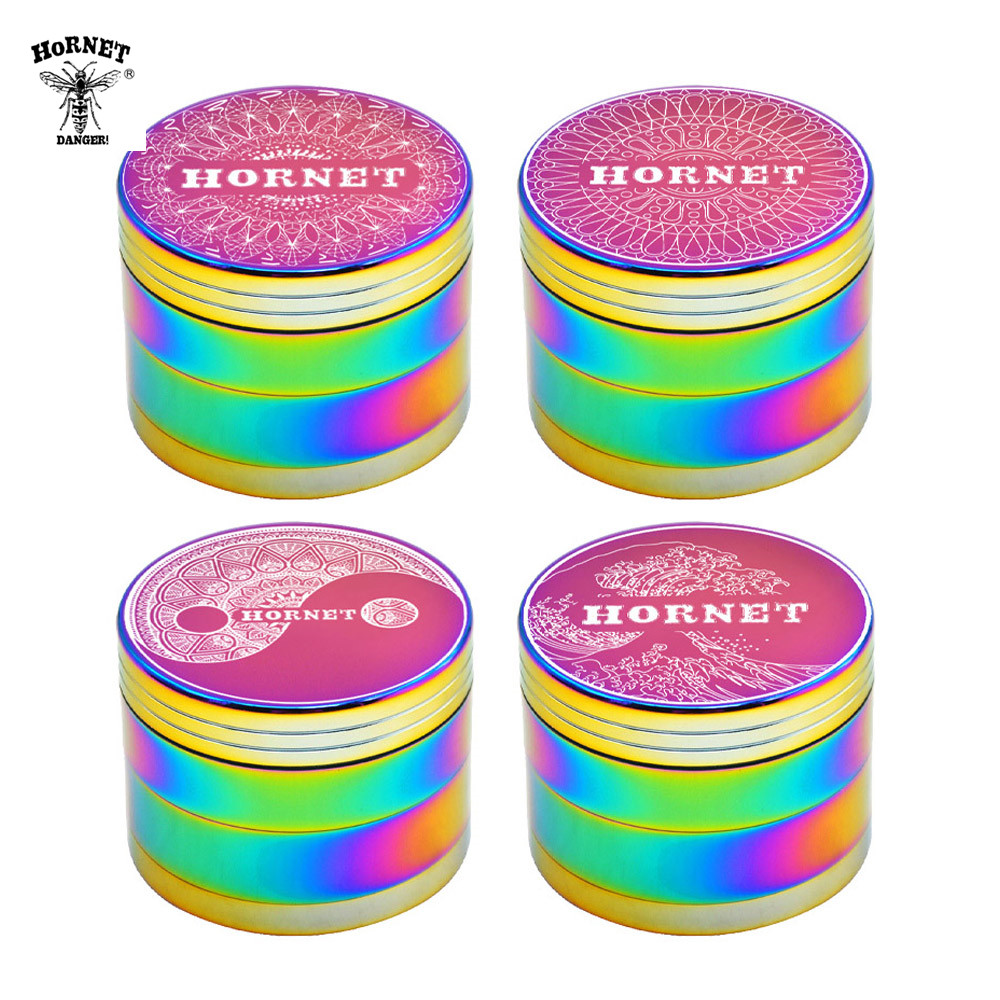 HORNET Rainbow Color Zinc Alloy Tobacco Grinder 63 MM 4 Layers Herb Grinder With Sharp Diamond Teeth Tobacco Herb Crusher Pocket Size
HORNET Rainbow Color Zinc Alloy Tobacco Grinder 63 MM 4 Layers Herb Grinder With Sharp Diamond Teeth Tobacco Herb Crusher Pocket Size