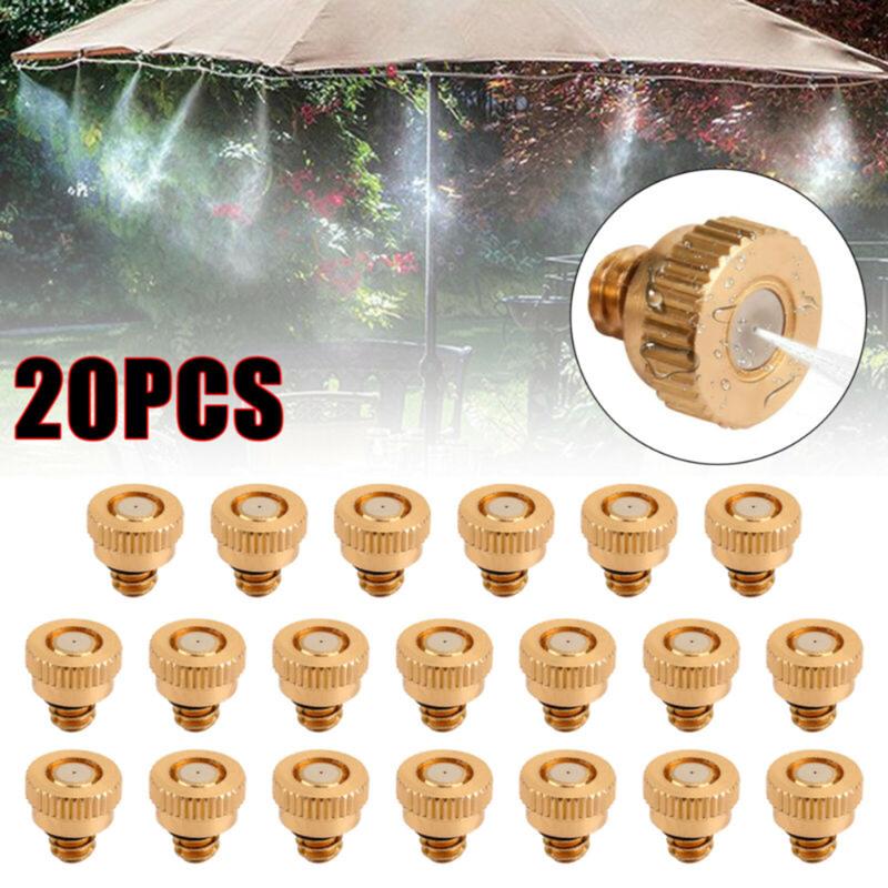 20X Brass Misting Nozzles Water Mister Sprinkle For Cooling System 0.012" 10/24 For Ater Per Hour Per Nozzle, As pic
20X Brass Misting Nozzles Water Mister Sprinkle For Cooling System 0.012" 10/24 For Ater Per Hour Per Nozzle, As pic