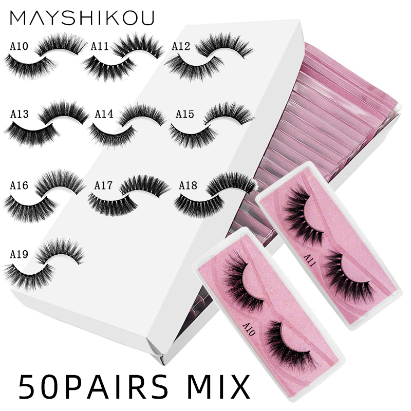 MAYSHIKOU 10/20/30/40/50Pairs Wholesale 3D False Eyelashes Mix Fake Eyelash-Extension Faux Mink Synthetic Hair Makeup lashes
MAYSHIKOU 10/20/30/40/50Pairs Wholesale 3D False Eyelashes Mix Fake Eyelash-Extension Faux Mink Synthetic Hair Makeup lashes