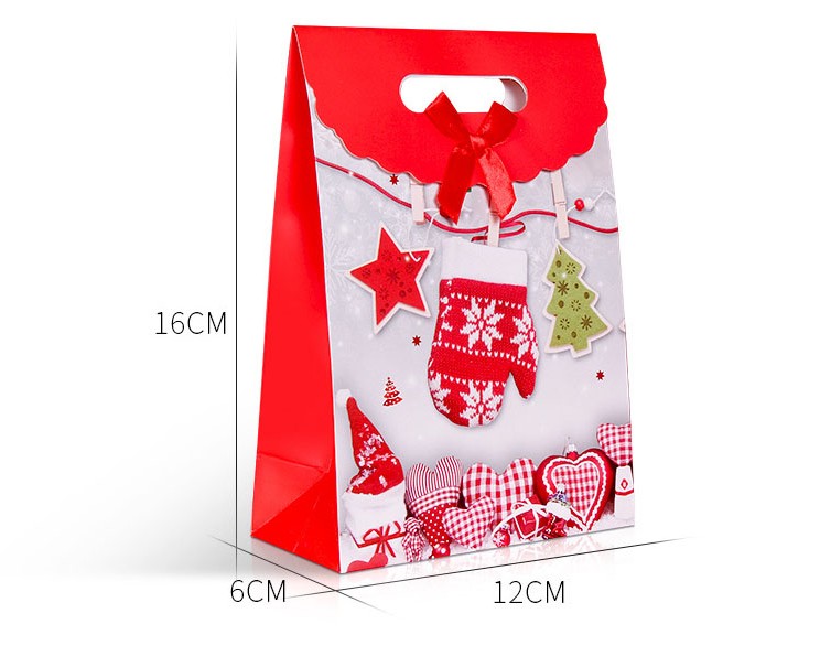 Christmas Decorations 10pcs Gifts Boxes Packing Candy Box Foldable Wrapping Paper Bags Event Xmas Party Supplies