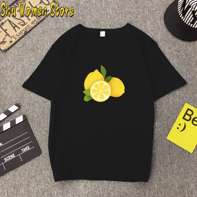 Women' T-Shirt 2021 Summer Leisure Women Fashion Fruits Short Sleeve Lemon Print Top Harajuku T Shirt Womens O-neck, Black
Women' T-Shirt 2021 Summer Leisure Women Fashion Fruits Short Sleeve Lemon Print Top Harajuku T Shirt Womens O-neck, Black