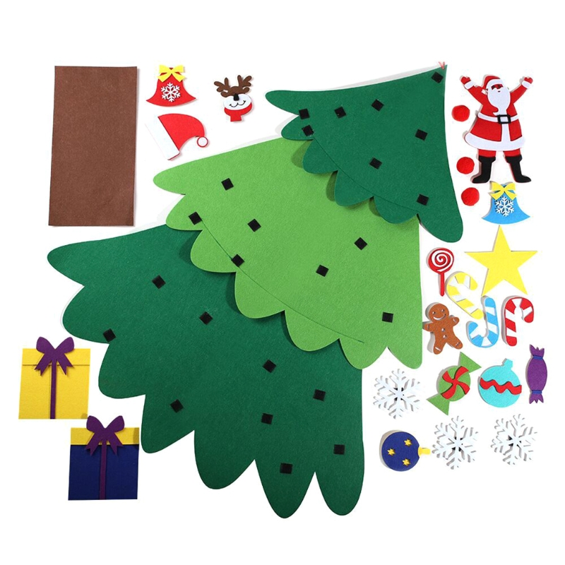 DIY Felt Christmas Tree Decoration Wall Hanging Ornaments Kids New Year Gifts Home Party Decor
DIY Felt Christmas Tree Decoration Wall Hanging Ornaments Kids New Year Gifts Home Party Decor