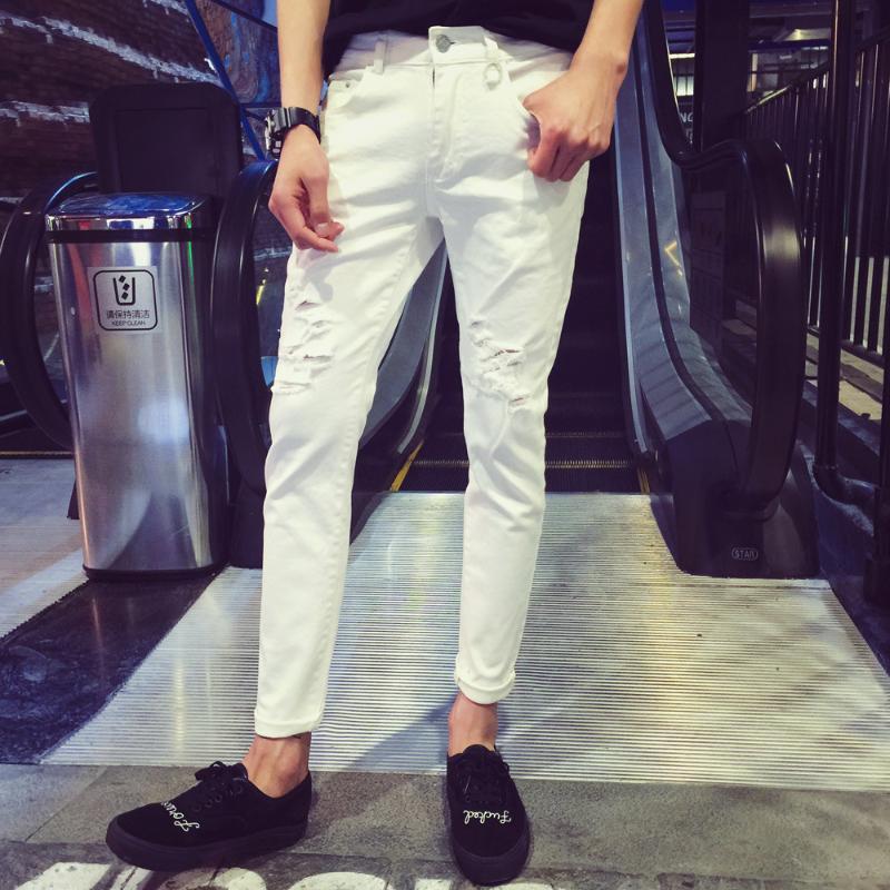 Fashion 2020 Indoor Summer Casual Hip Hop cowboy pants Teenagers man young white Ripped hole foot Skinny jeans Men Pencil Pants
Fashion 2020 Indoor Summer Casual Hip Hop cowboy pants Teenagers man young white Ripped hole foot Skinny jeans Men Pencil Pants