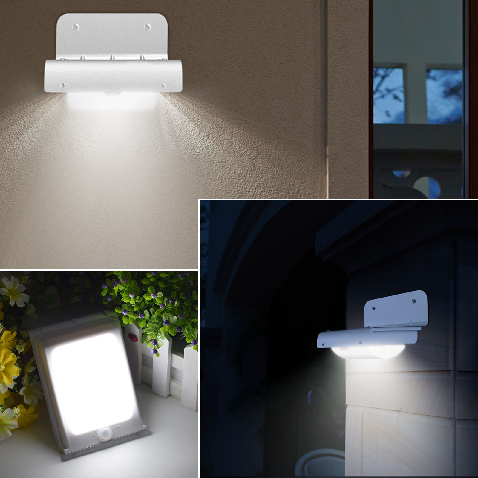 16 LED SMD3528 100LM énergie LED Lampe d'extérieur étanche avec infrarouge induction de lumière solaire LED Wall Light
