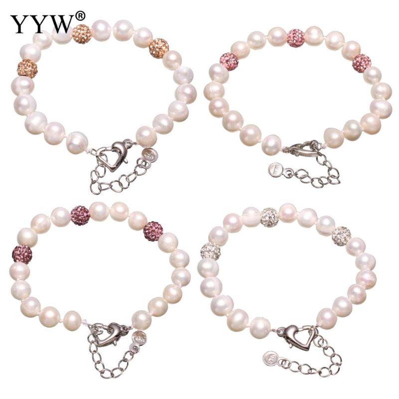 Luxury Freshwater Pearl Bracelet for Women Jewelry Rhinestone Beads Silver Color Chain Natural White Pearl Wristband Bangles
Luxury Freshwater Pearl Bracelet for Women Jewelry Rhinestone Beads Silver Color Chain Natural White Pearl Wristband Bangles