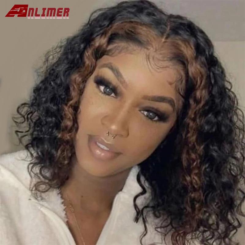 150% Short Wave Bob Human Hair Wig 8-16 inch Highlight Colored Short Curly Bob Brazilian Remy Hair Per Plucked Bleached Knots, 5x5 pu wig 
150% Short Wave Bob Human Hair Wig 8-16 inch Highlight Colored Short Curly Bob Brazilian Remy Hair Per Plucked Bleached Knots, 5x5 pu wig