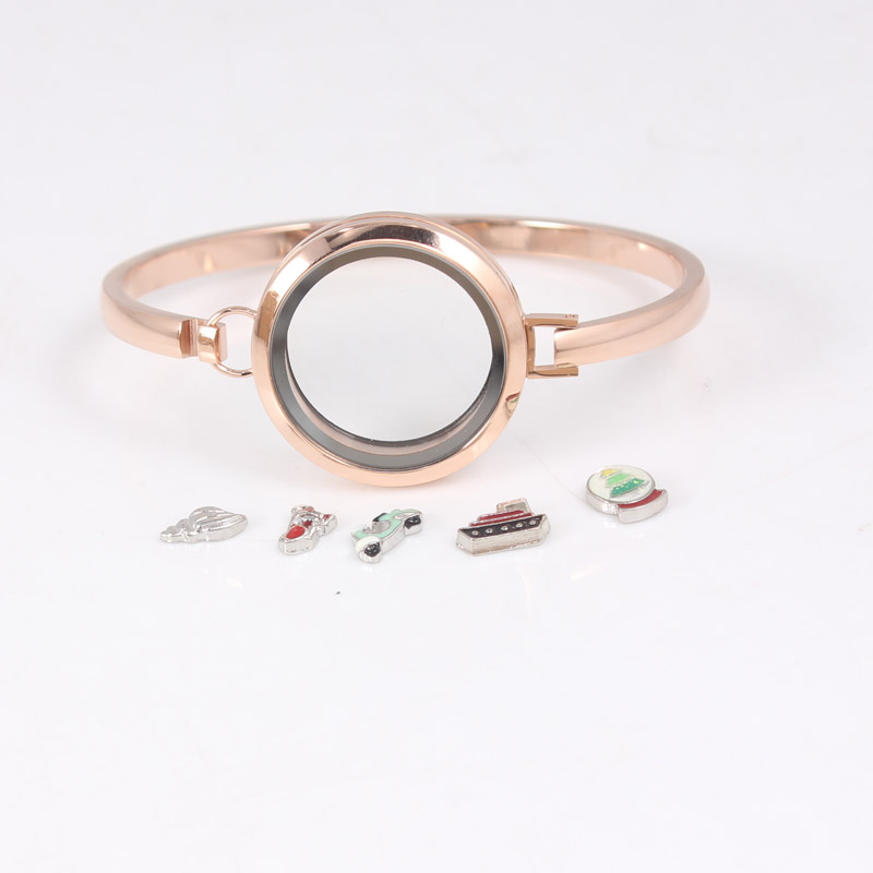 Rosegold Stainless Steel Floating Locket Bangles Round Screw Plain Floating Living Locket Bracelets Bangles 6pcs
Rosegold Stainless Steel Floating Locket Bangles Round Screw Plain Floating Living Locket Bracelets Bangles 6pcs