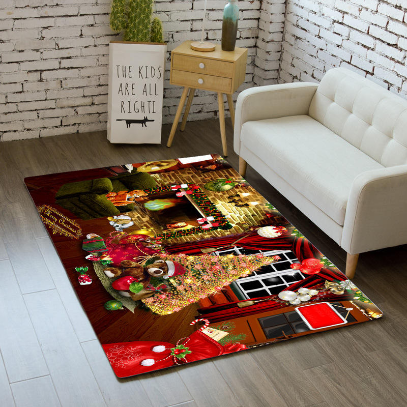Merry Christmas Carpets Home Decoration Bedroom Bedside Mat Rugs Flannel Dining Room Area Rug Xmas Gifts Living Room Carpet, No.6 
Merry Christmas Carpets Home Decoration Bedroom Bedside Mat Rugs Flannel Dining Room Area Rug Xmas Gifts Living Room Carpet, No.6