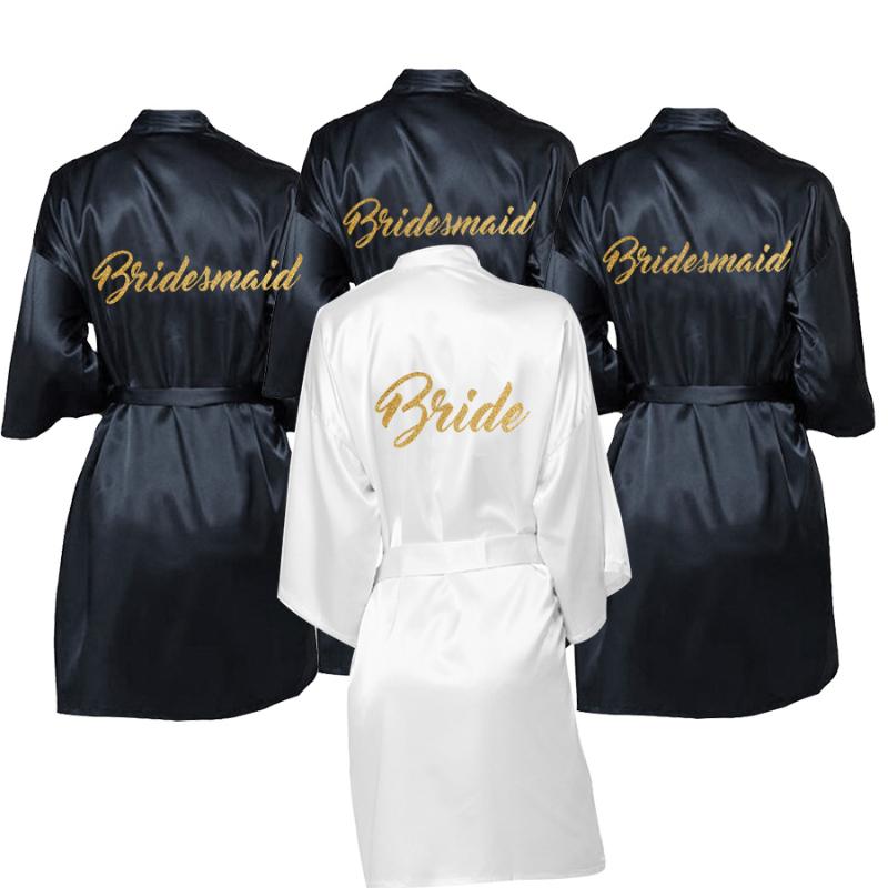 Wedding Bride&Squad Robe Silver Print Kimono Satin Pajamas Robe bridesmaid Sister Custom Robes, Bridesmaid-pink
Wedding Bride&Squad Robe Silver Print Kimono Satin Pajamas Robe bridesmaid Sister Custom Robes, Bridesmaid-pink