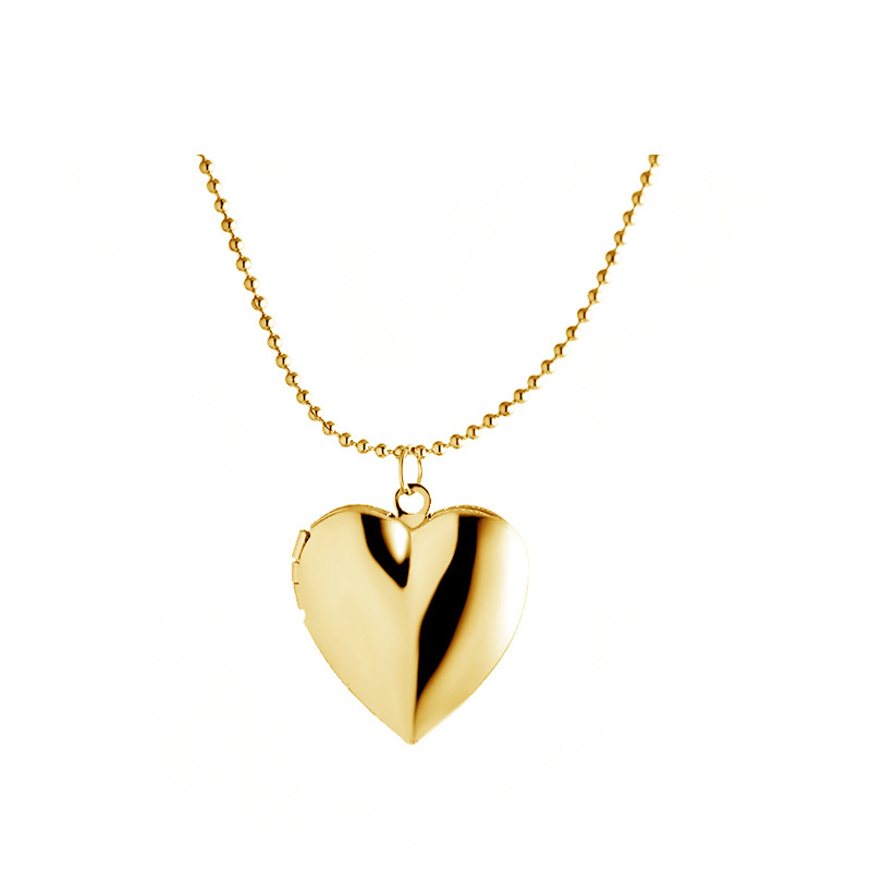 New Vintage Style Delicate 3 Color Stainless Steel Round Necklace Secret Hiding Place Photo Locket Heart Necklace Photos Box