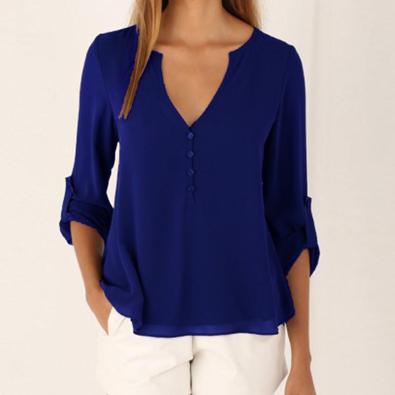 New Casual Slim Long Sleeve Chiffon Shirt Sexy Deep V neck Button Slim Waist Blouse for Women Ladies Plus Size Tops Mujer, Black
New Casual Slim Long Sleeve Chiffon Shirt Sexy Deep V neck Button Slim Waist Blouse for Women Ladies Plus Size Tops Mujer, Black