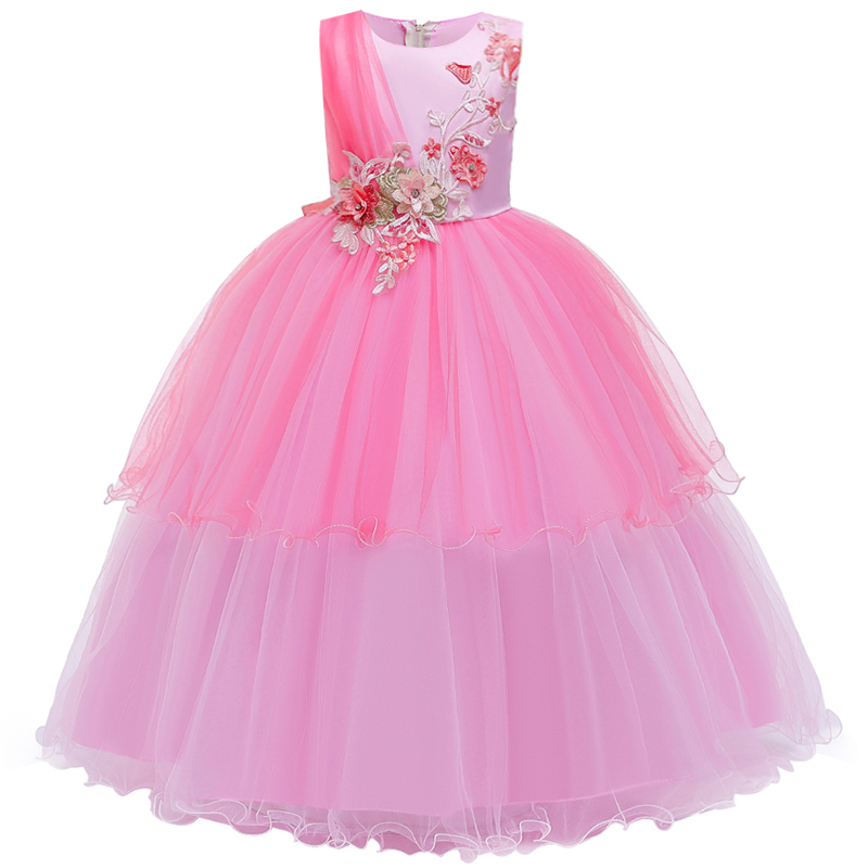 Flower child wedding party Bridesmaid child long embroidered dress girl Princess Festival party ball communion formal dress, Blue
Flower child wedding party Bridesmaid child long embroidered dress girl Princess Festival party ball communion formal dress, Blue